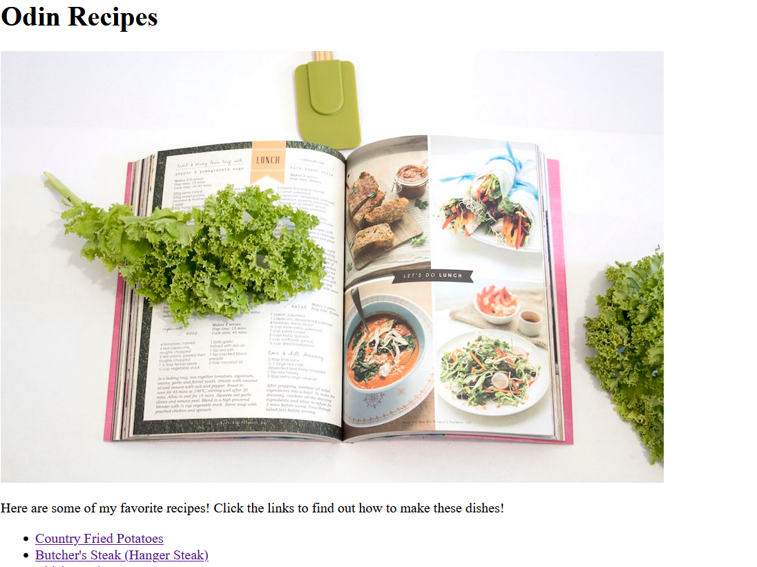 picture of recipe project